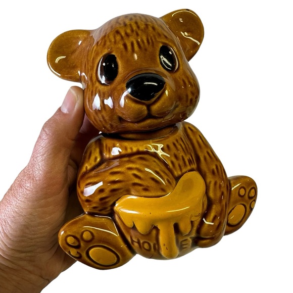 Ceramic Honey Bear Container - Picture 2 of 7